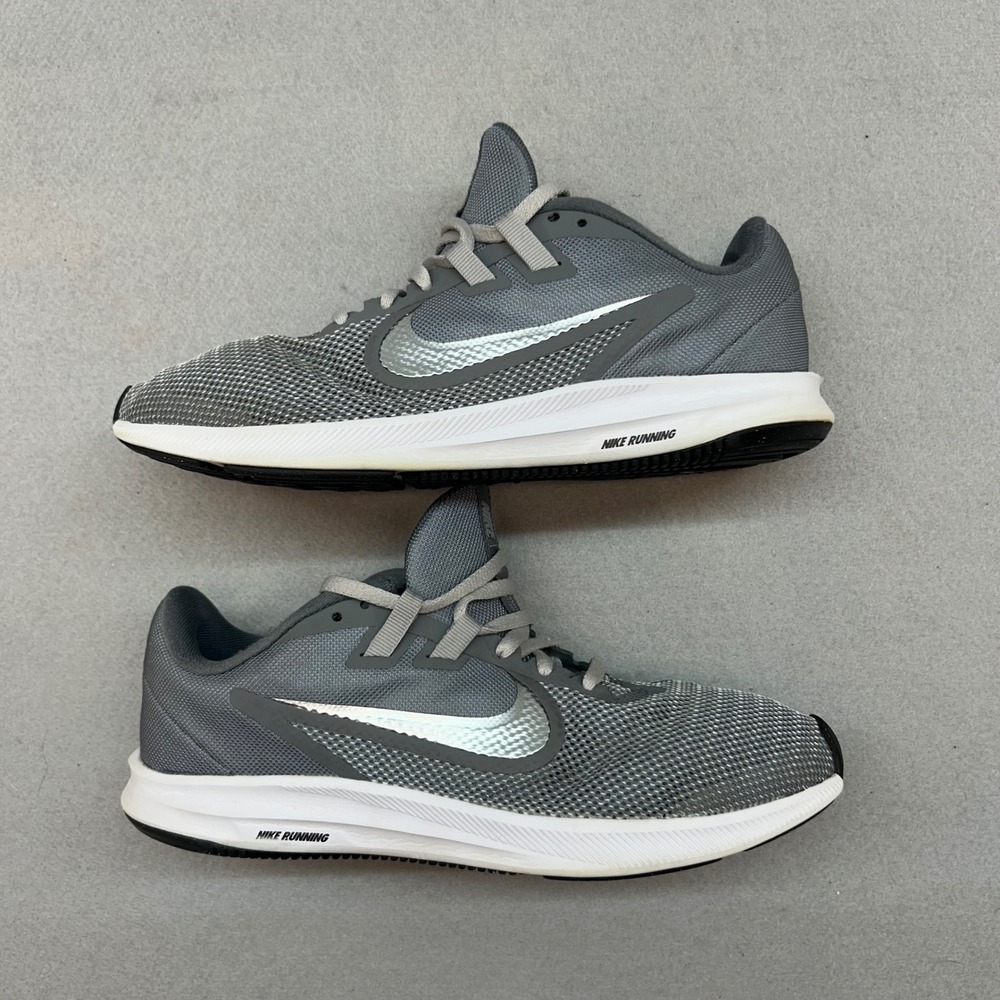 Nike Downshifter 9 Running Shoes Grey Metallic Silver AR4947-001 Womens 9